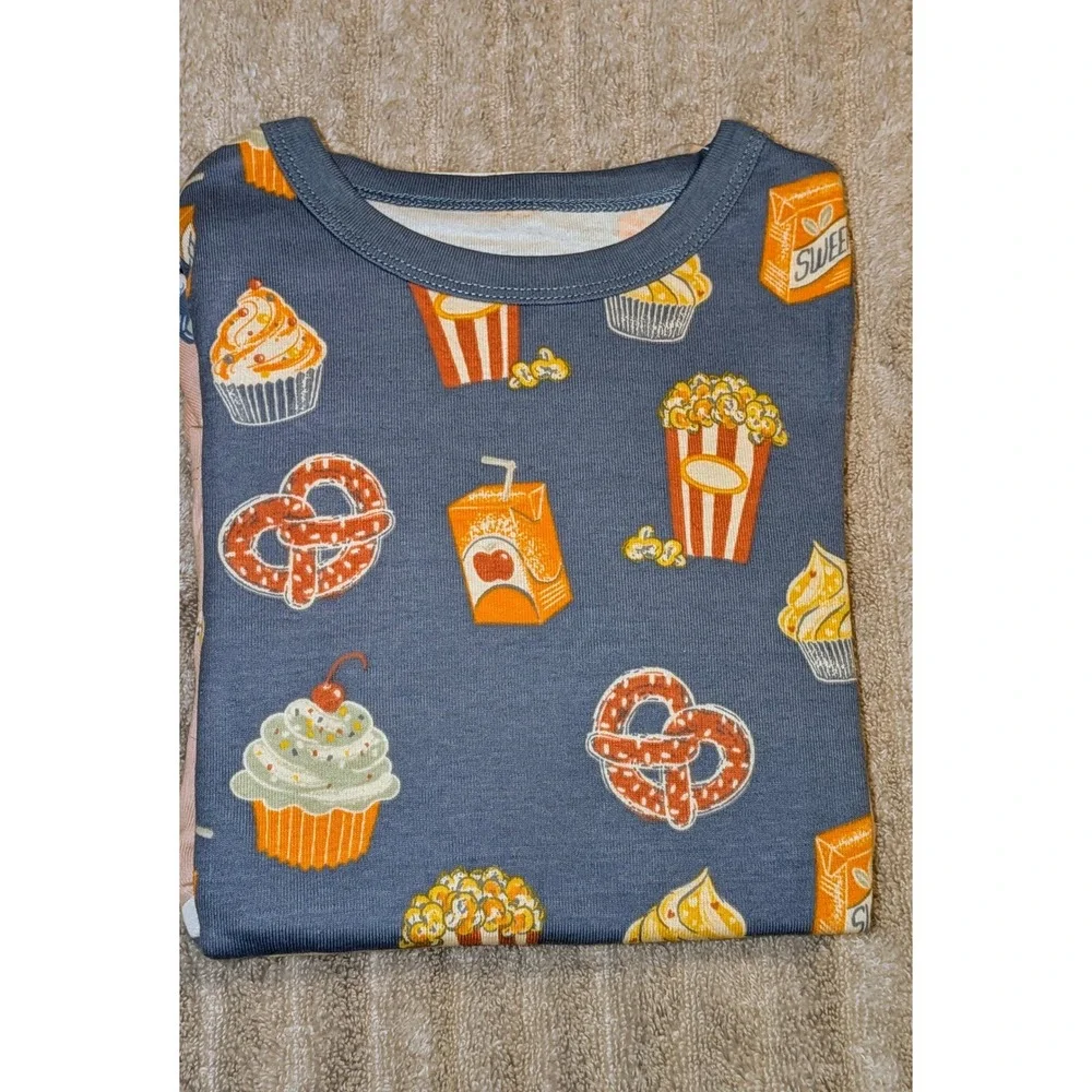Members Mark Organic Cotton Pajama Set of 2 Kids 3T Panda ‎ Popcorn Print NWT